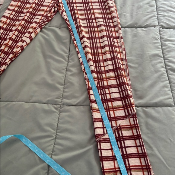 Free People Intimately Home Alone Plaid Long John Pajamas - Picture 7 of 7